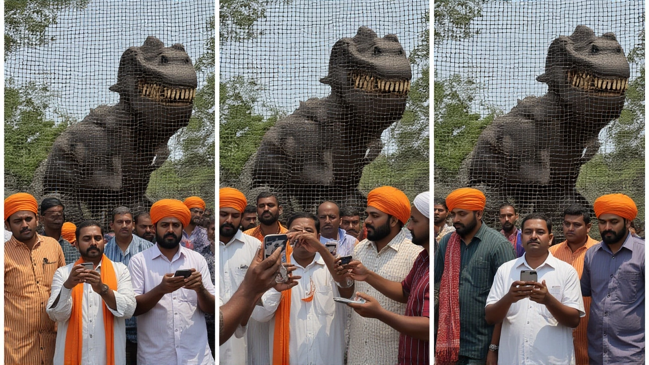 कानपुर में वायरल डायनासोर मॉडल को प्रोमोशन का झूठा दावा – Fact Crescendo ने उजागर किया